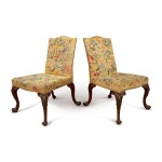A PAIR OF LATE GEORGE II CARVED MAHOGANY SIDE CHAIRS, MID-18TH CENTURY