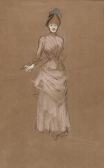 Jean Louis Forain | WOMAN IN A PINK DRESS