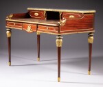 A late Louis XVI gilt-bronze mounted mahogany bureau à gradin | Bureau à gradin en acajou et  placage d’acajou, monture de bronze doré, fin de l’époque Louis XVI