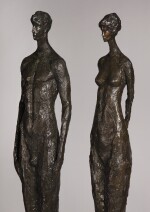 THOMAS CORBIN | FIGURE OF A MAN & FIGURE OF A WOMAN - A PAIR OF SCULPTURES