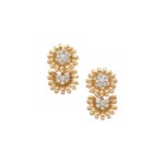 PAIR OF GOLD AND DIAMOND PENDANT-EARCLIPS, VAN CLEEF & ARPELS, FRANCE