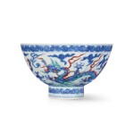 An extremely rare doucai and anhua-decorated 'dragon' bowl Mark and period of Zhengde | 明正德 鬪彩內暗花外雲龍紋盌 《正德年製》款