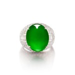 Jadeite and Diamond Ring | 天然翡翠 配 鑽石 戒指