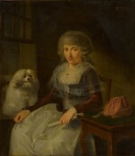 Elderly woman with her dog