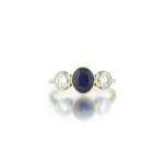 Bague saphir et diamant | Sapphire and diamond ring