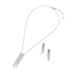 Diamond 'Lucea' Pendant-Necklace and Pair of Earclips