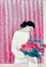 André Brasilier 安德烈・布拉吉利 | Chantal au bouquet rose 香黛爾與玫瑰花束