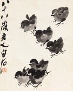 Qi Baishi (1864-1957), Chicks | 齊白石 (1864-1957)  鶵雞圖