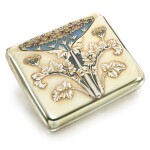 A JEWELLED SILVER-GILT AND ENAMEL CIGARETTE CASE