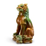 A magnificent sancai-glazed figure of a lion Tang dynasty | 唐 三彩坐獅