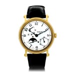 PATEK PHILIPPE | REFERENCE 5015  A YELLOW GOLD AUTOMATIC WRISTWATCH WITH MOON PHASES AND POWER RESERVE, MADE IN 1996