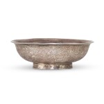 An engraved silver 'mythical beast' bowl, Tang dynasty 唐 銀鏨穿花瑞獸紋盌