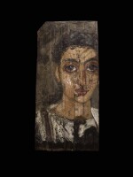 An Egyptian Encaustic on Wood Mummy Portrait of a Youth, circa late 1st Century A.D.  