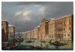 Venice, a snowy view of the Grand Canal looking north west, from Ca d’Oro to the Ca Pesaro