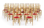 A suite of twenty-four giltwood "Chiavari" chairs, modern