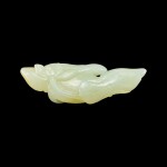 A white jade carving of a lotus root Qing dynasty, 18th - 19th century | 清十八至十九世紀 白玉蓮藕