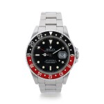  ROLEX | REFERENCE 16710 GMT-MASTER II  A STAINLESS STEEL AUTOMATIC DUAL TIME WRISTWATCH WITH DATE AND BRACELET, CIRCA 1991 
