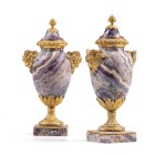 A pair of gilt-bronze mounted and Blue John vases, 19th century 