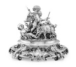 A silver-plated bronze centertable, Christofle, Paris, circa 1858-1859 | Centre de table en bronze argenté par Christofle, Paris, vers 1858-1859