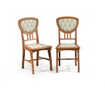 GUSTAVE SERRURIER-BOVY | PAIR OF CHAIRS, CIRCA 1900 [PAIRE DE CHAISES, VERS 1900]