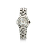 PATEK PHILIPPE | SCULPTURE, REFERENCE 4891/1 A STAINLESS STEEL BRACELET WATCH WITH DATE AND MOTHER-OF-PEARL DIAL, CIRCA 2000