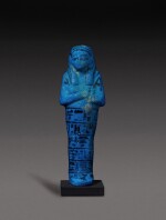 An Egyptian Brilliant Blue Faience Ushabti of Nesi-Khonsu, Principal Wife of the High Priest of Amun, Pinudjem II, 21st Dynasty, 1075-944 B.C