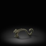 A bronze 'mythical mask' belt hook, Warring States period - Han dynasty | 戰國至漢 銅獸面紋帶鉤