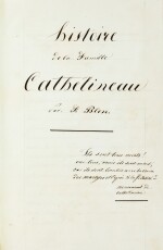 Histoire de la famille Cathelineau. Manuscrit, 1852. Et 2 livres sur la Vendée aux armes Berry.