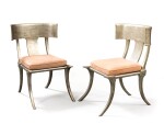 Pair of Klismos armchairs, designed circa 1930 