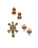 GROUP OF GOLD, GEM-SET AND ANCIENT COIN JEWELRY, ELIZABETH GAGE