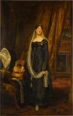 Portrait of Elizabeth Cochrane-Johnstone (1784–1883), aged 17, wearing a Spanish dress, a guitar by her side