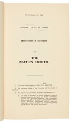 THE BEATLES | Memorandum and Articles of Association of The Beatles Limited, 1963