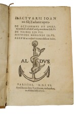  Actuarius, Opera, Paris, Bernardino Torresano, 1556, contemporary limp vellum