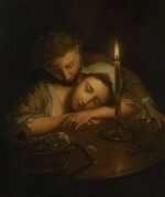 PHILIPPE MERCIER | Two lovers by candlelight 