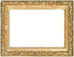 A Louis XIII carved giltwood garland frame with landscape orientation