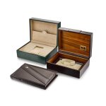 A set of two leather presentation boxes and notepad, Circa 1985 | 勞力士 | 一套兩件皮製盒子及記事本，約1985年製