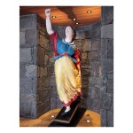 FINE AND RARE CARVED AND POLYCHROME PAINT-DECORATED WHITE PINE SHIP FIGUREHEAD OF A WOMAN WITH OUTSTRETCHED ARMS, PROBABLY AMERICA, CIRCA 1855