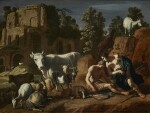 CLAES CORNELISZ. MOEYAERT | MERCURY AND ARGUS SURROUNDED BY ANIMALS IN A LANDSCAPE