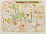 UNTITLED (LANDSCAPE WITH MARSUPIALS, BIRDS, REPTILES AND INSECTS), CIRCA 1965