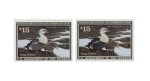Hunting Permits 1991 $15.00 Multicolored Black Engraving Omitted (RW58a)