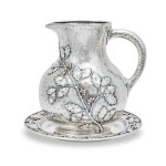 American silver and mixed-metal pitcher and stand, Whiting Mfg. Co., New York, dated 1882