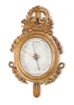 A Louis XVI carved gilt-wood barometer, circa 1775