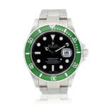 Reference 16610 Submariner 'Kermit Flat 4' A stainless steel automatic wristwatch with date and bracelet, Circa 2003