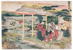 KATSUSHIKA HOKUSAI (1760-1849) TWO WOODBLOCK PRINTS, EDO PERIOD (19TH CENTURY)