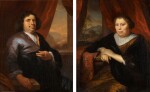 Portrait of a gentleman, seated three-quarter length; Portrait of a lady, seated three-quarter length