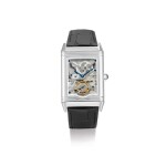 JAEGER-LECOULTRE | REVERSO, REFERENCE 270.6.48, A LIMITED EDITION PLATINUM SKELETONISED REVERSIBLE TOURBILLION WRISTWATCH, CIRCA 2014