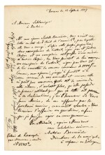 [F. Chopin]--autograph letter by Chopin's brother-in-law Antoine Barcinski, about the 17 Polish Songs op.74, 1857