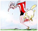 SCARFE | [THE 2010s] | "Heel! Boris continues to bug Theresa" [Theresa May and Boris Johnson]