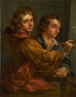 Self-portrait of the artist with his brother Isaac (d. 1751)