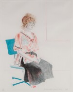 Celia Seated in an Office Chair